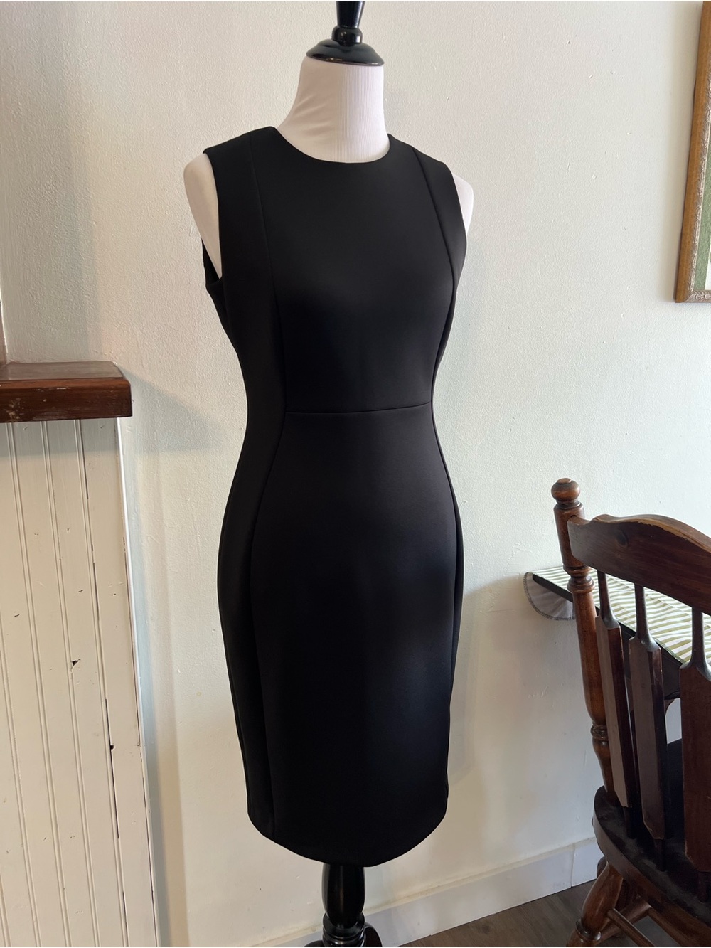 Calvin Klein Black Sleeveless Sheath Dress